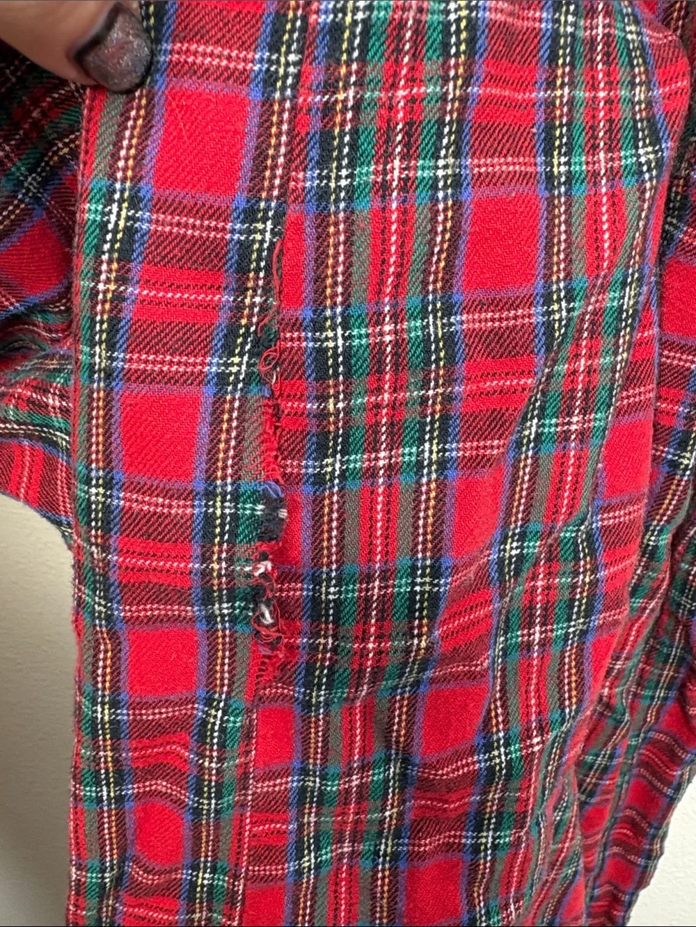 Lanz of Salzburg Red Plaid Flannel Long Sleeve Nightgown Women Size M BLEMISH